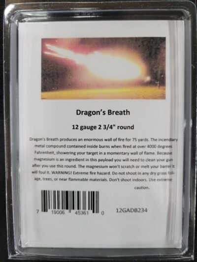 Paraklese Technologies 12 gauge 2 3/4” Dragon’s Breath (3 rd pack) - Image 2