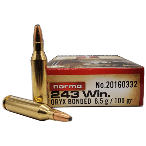 243 Win – Norma 100 Grain Oryx Bonded Soft Point