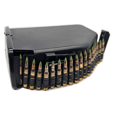 5.56 NATO – Win / Lake City 62 Grain M855 Green Tip Linked 249 SAW Box – 200 Rounds