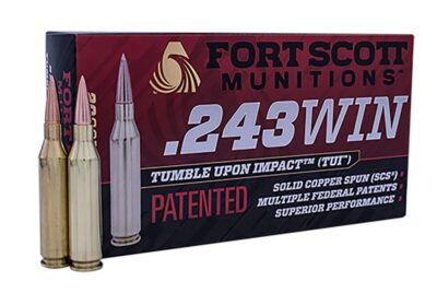 Fort Scott Munitions 243 Win. 58 grain 100% Copper TUI Defense/Hunting (20 rd box)