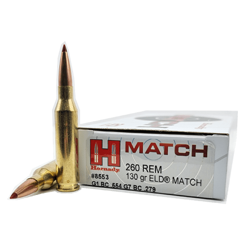 260 Rem – Hornady Match 130 Grain ELD Match – 20 Rounds