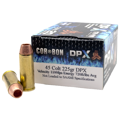 45 Colt – CorBon 225 Grain DPX Hollow Point – 20 Rounds