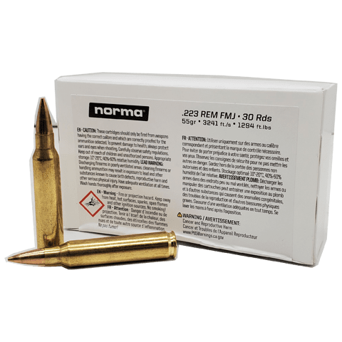 223 Rem – Norma Tactical 55 Grain FMJ 30 Round Box