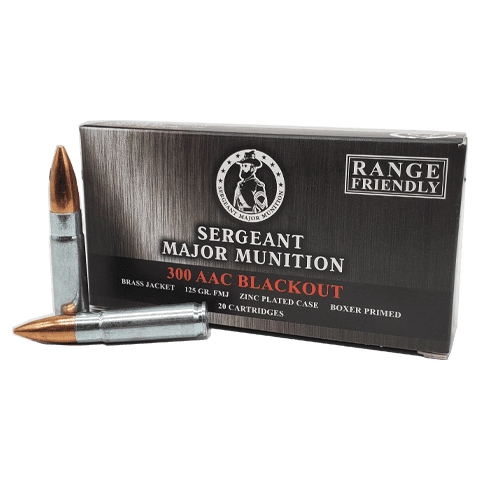 300 Blackout – Sergeant Major 125 Gr Zinc Plated Steel FMJ