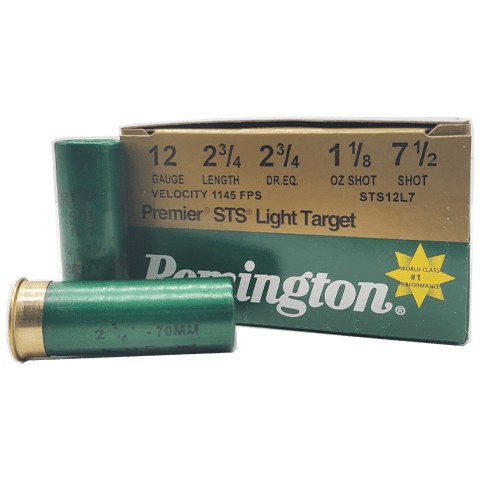 12 Gauge – Remington 2-3/4″ Premier STS Light Target #7.5 Shot – 25 Rounds