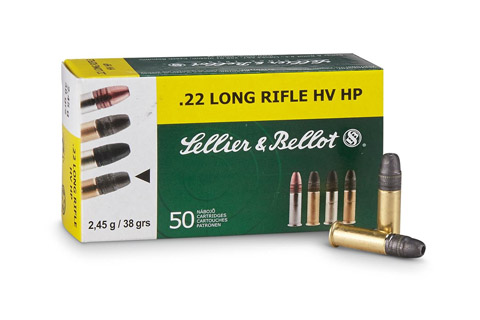 Sellier & Bellot HV 22 LR 38gr LHP – 50rd box