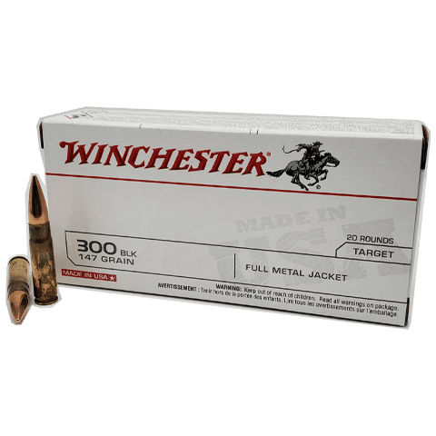 300 Blackout – Winchester 147 Grain Full Metal Jacket – 20 Rounds